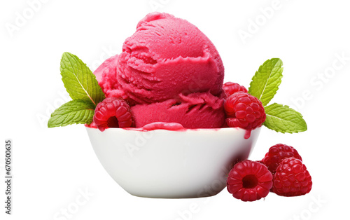 Cool Off with Fruit Sorbet on isolated background photo