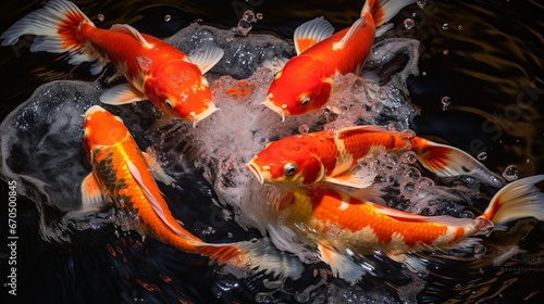 Koi carp, images of great good fortune and success