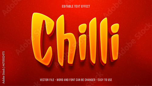 Editable text effect hot chili sauce mock up