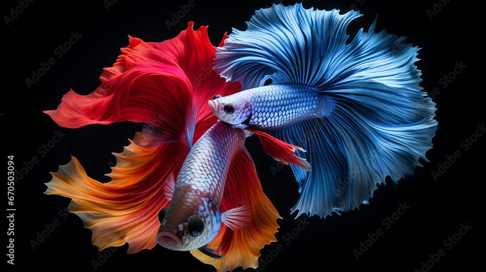 Multi color Siamese battling fish(Rosetail)(halfmoon),fighting fish,Betta splendens,on nature foundation with clipping way Multi color Siamese battling fish(Rosetail)(halfmoon),fighting fish,Betta splendens,on nature foundation with clipping way