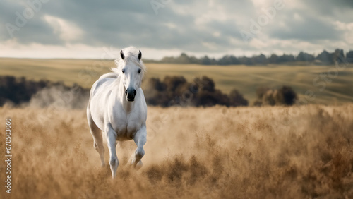 Maestosità Equina- Il Cavallo Bianco nella Prateria