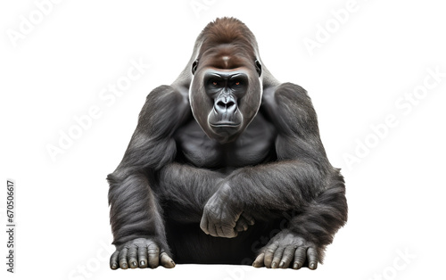 The Gentle Giant The Gorilla on isolated background