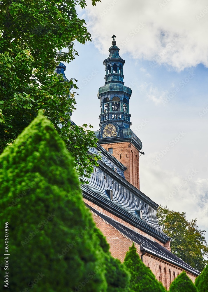 church, architecture, tower, building, city, cathedral, religion, Europe, sky, old, brick, town, landmark, travel, roof, historic, red, house, medieval, germany, poland, history, gothic, castle