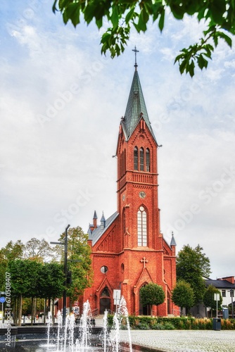 church, architecture, tower, building, city, cathedral, religion, Europe, sky, old, brick, town, landmark, travel, roof, historic, red, house, medieval, germany, poland, history, gothic, castle