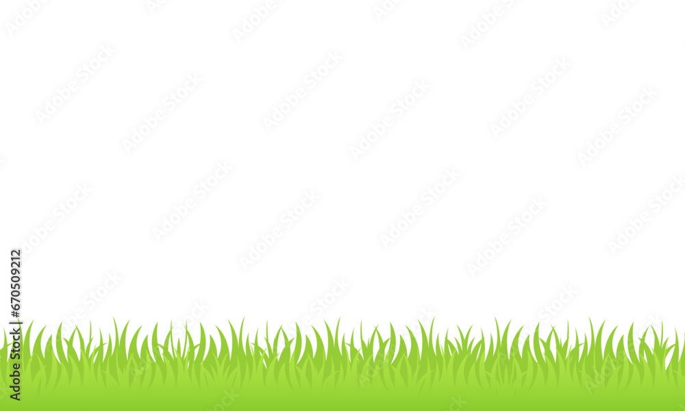 Realistic of green lawn, border or meadow. Horizontal seamless background. Natural material for collecting screensavers. Vector illustration Realistic of green lawn, border or meadow. Horizontal seamless background. Natural material for collecting screensavers. Vector illustration