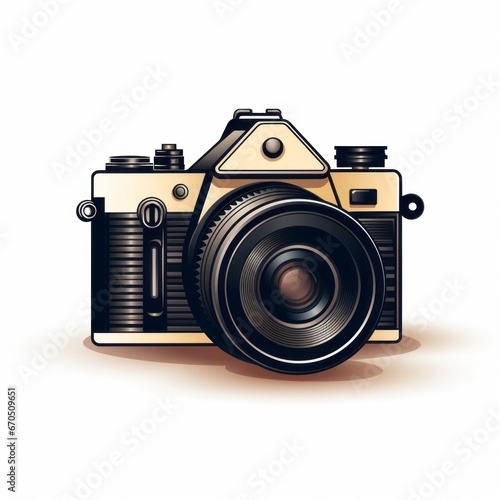 minimalistic camera image perfect for a print