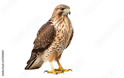 Bird of Prey Hawk on isolated background photo