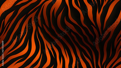 Seamless gradient tiger stripe texture in orange and black