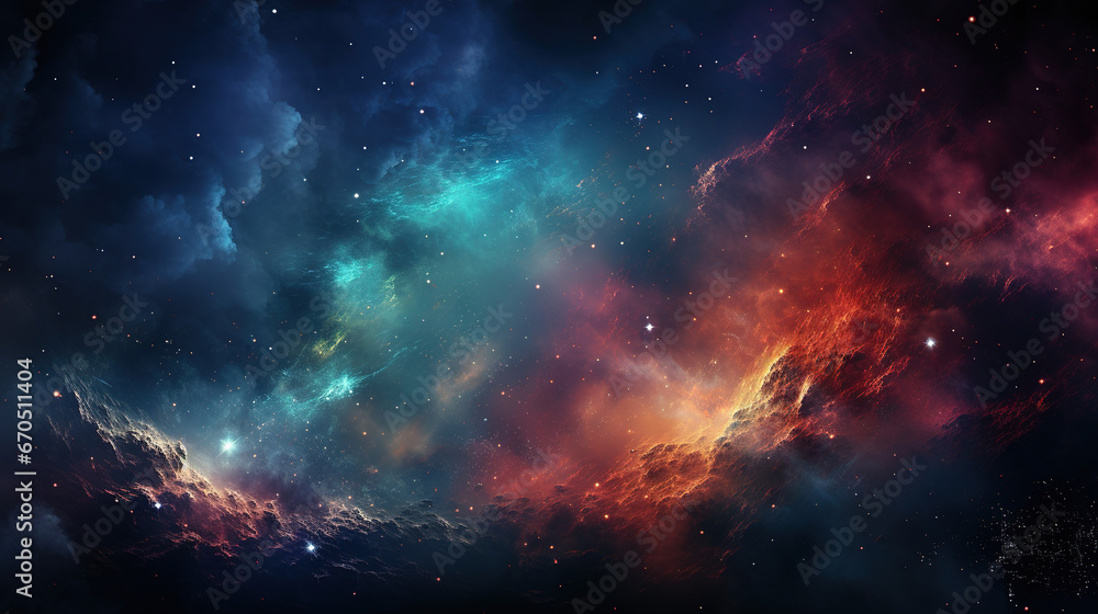 Fototapeta premium Abstract Space with Stars: Explore the Cosmic Canvas