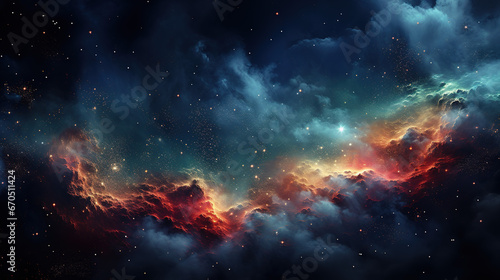 Abstract Space with Stars  Explore the Cosmic Canvas