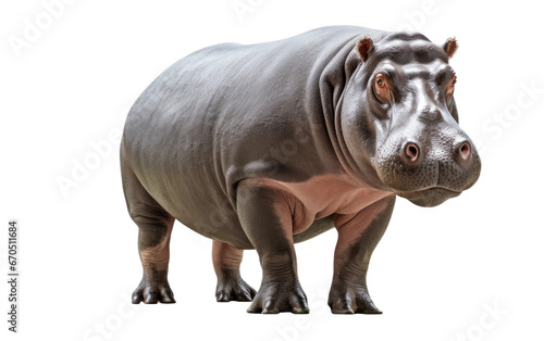 Hippopotamus in the Wild Insights on isolated background
