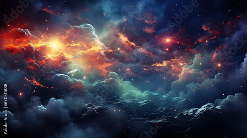 Abstract Space with Stars: Explore the Cosmic Canvas