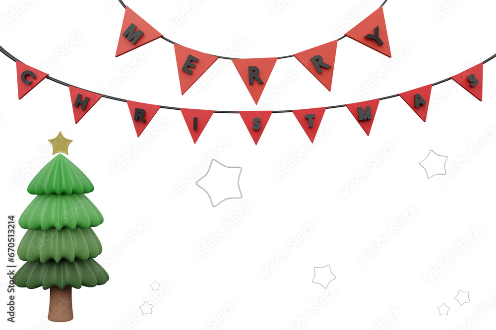 Fototapeta premium set christmas, card, Birthday, Happy New Year 2024, confetti, christmas, 3D