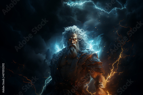 Zeus, king of the gods, who was also the god of sky and thunder, chief of the Twelve Gods on Olympus. © Evhen Pylypchuk