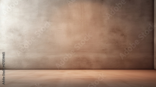 Empty wall in dark brown Colors and Shadow of Windows, Studio Background for Product Presentation
