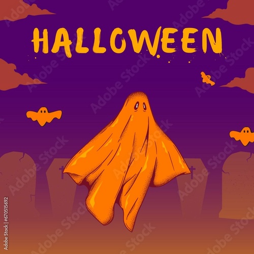 Happy halloween. Realistic purple 3D cylindrical podium for halloween banner. Happy halloween minimal scene for products showcase, Promotional display.