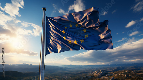 European union flag, Ai generated