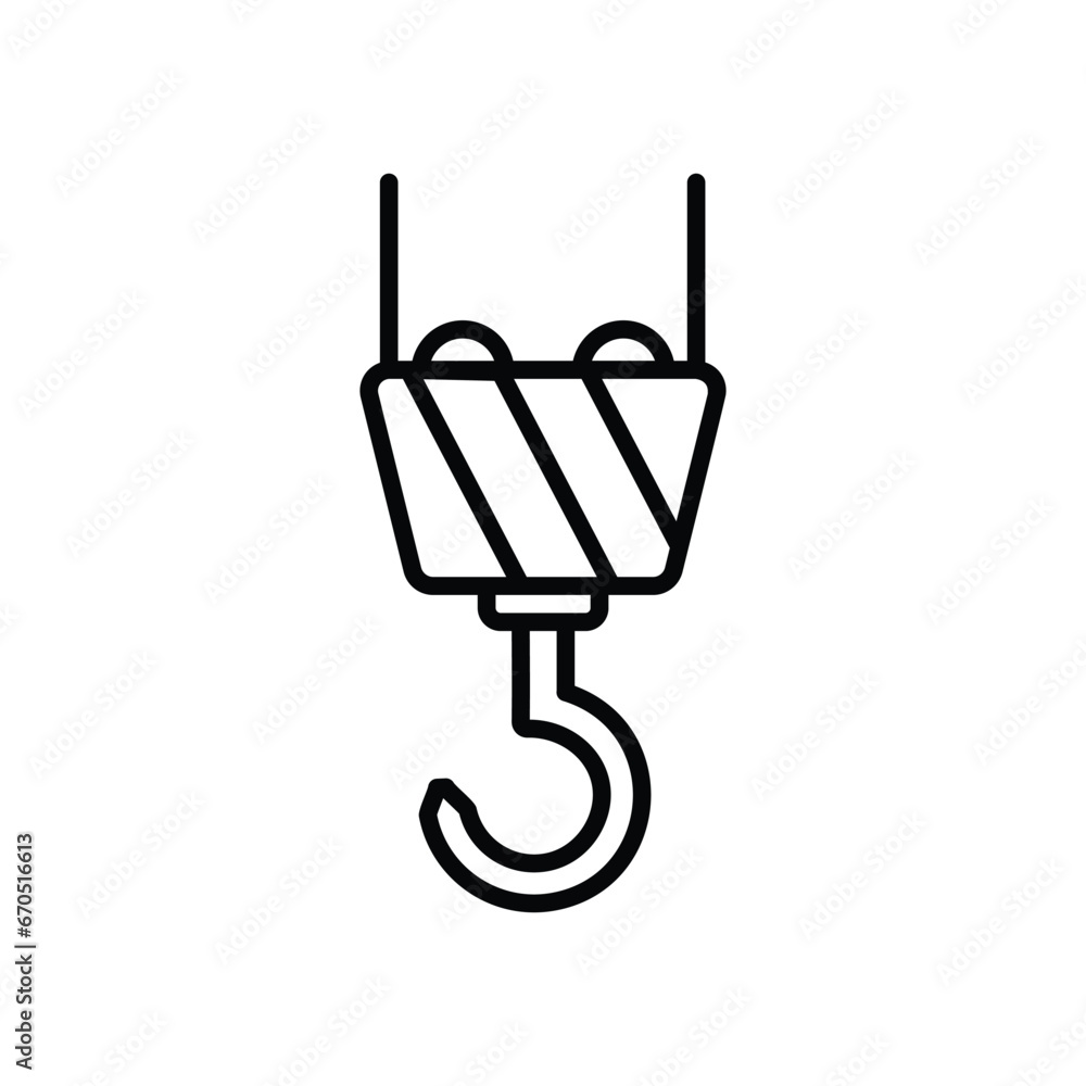 Hook icon isolate white background vector stock illustration Hook icon isolate white background vector stock illustration