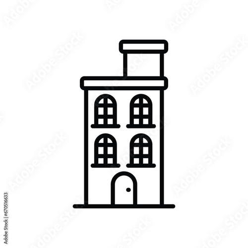 Condo icon isolate white background vector stock illustration
