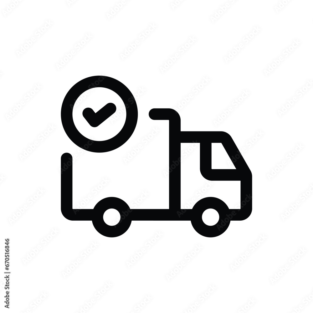 Finished Delivery icon in trendy outline style isolated on white background. Finished Delivery silhouette symbol for your website design, logo, app, UI. Vector illustration, EPS10. Finished Delivery icon in trendy outline style isolated on white background. Finished Delivery silhouette symbol for your website design, logo, app, UI. Vector illustration, EPS10.