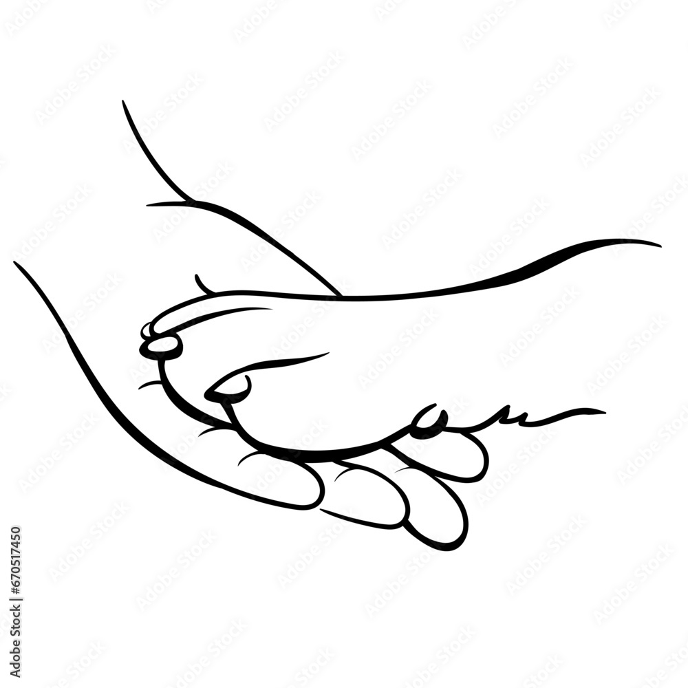 hand and dog dog paw in human hand Paw Heart Friendship between man