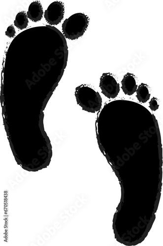 feet marks vector design illustration isolated on transparent background