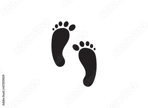 feet marks vector design illustration isolated on white background