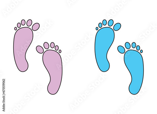 feet marks vector design illustration isolated on white background