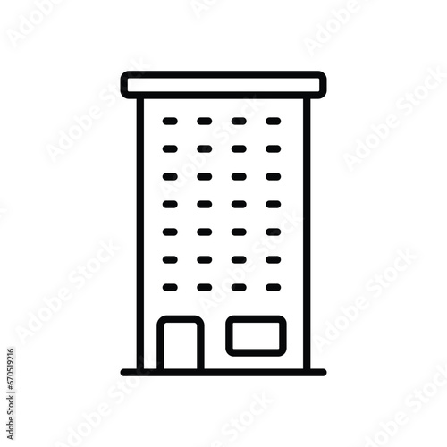 Condo icon isolate white background vector stock illustration
