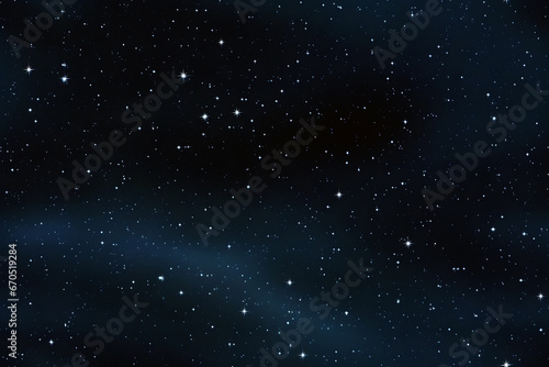 seamless texture and full-frame background of starry night sky and outer space. Neural network generated in May 2023. Not based on any actual scene or pattern. © lucky pics
