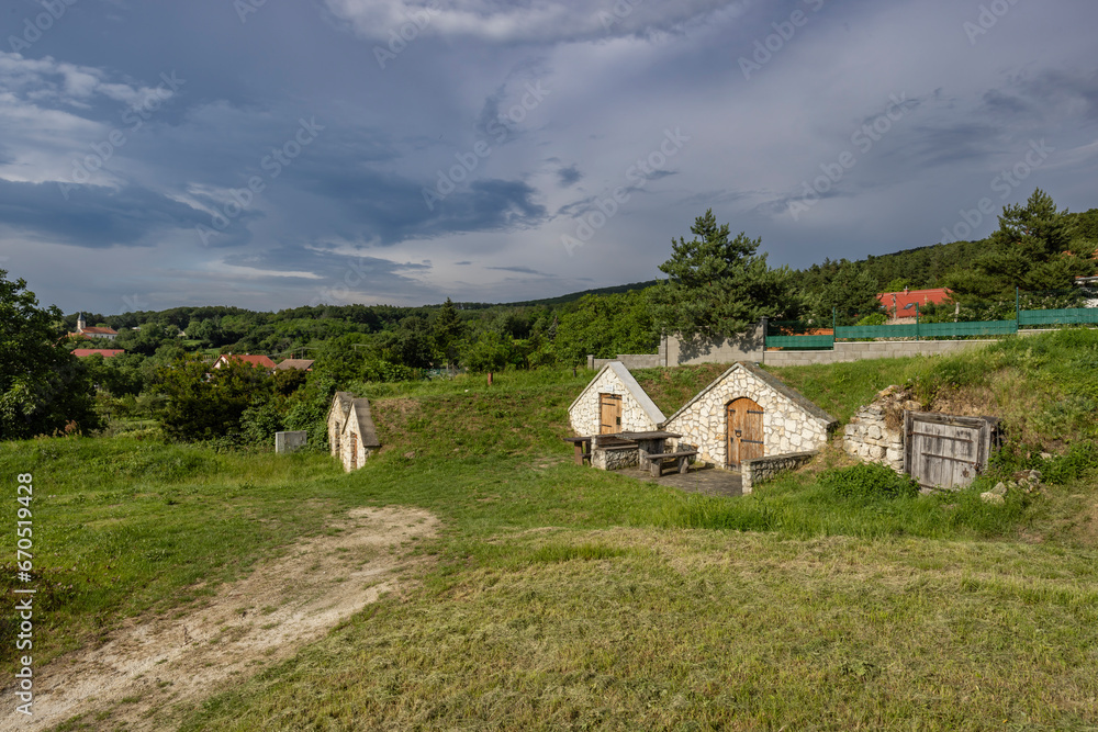 Obraz premium Wine cellar (Tufove pivnice), Velka Trna, Kosice country, Zemplin region, Slovakia