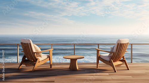 sun loungers and beach view  Two Deck Chairs on the Terrace with Pool and Amazing beach View