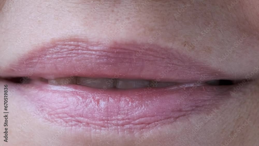 close up lips of mature female face, happy 50-year-old woman with gentle smile, Cosmetology and Skincare concept, Maturity and Active Living, and joyful life close up lips of mature female face, happy 50-year-old woman with gentle smile, Cosmetology and Skincare concept, Maturity and Active Living, and joyful life