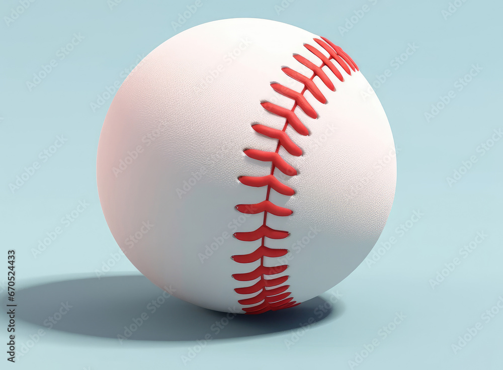 Baseball Ball 3D Render - Cartoon Mini Generative AI Baseball Ball 3D Render - Cartoon Mini Generative AI
