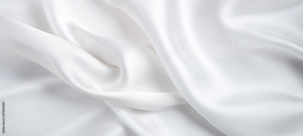 Smooth elegant rippled white silk or satin luxury cloth texture, wedding background, beautiful soft blur pattern natural, Abstract background design luxury white cloth