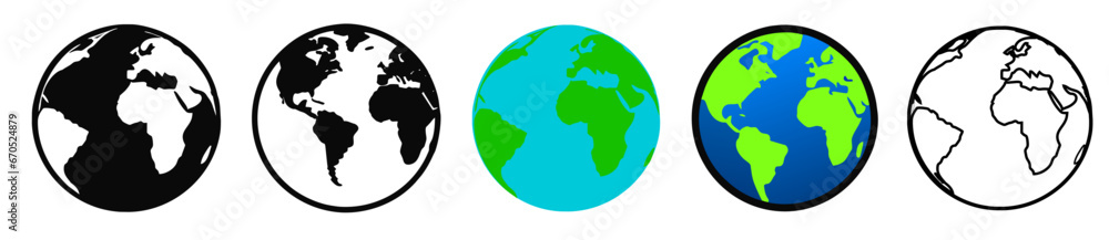 Globe icons set. World Globe Vector Illustration Logo Globe icons set. World Globe Vector Illustration Logo
