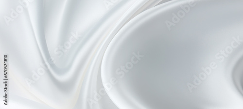 Smooth elegant rippled white silk or satin luxury cloth texture, wedding background, beautiful soft blur pattern natural, Abstract background design luxury white cloth