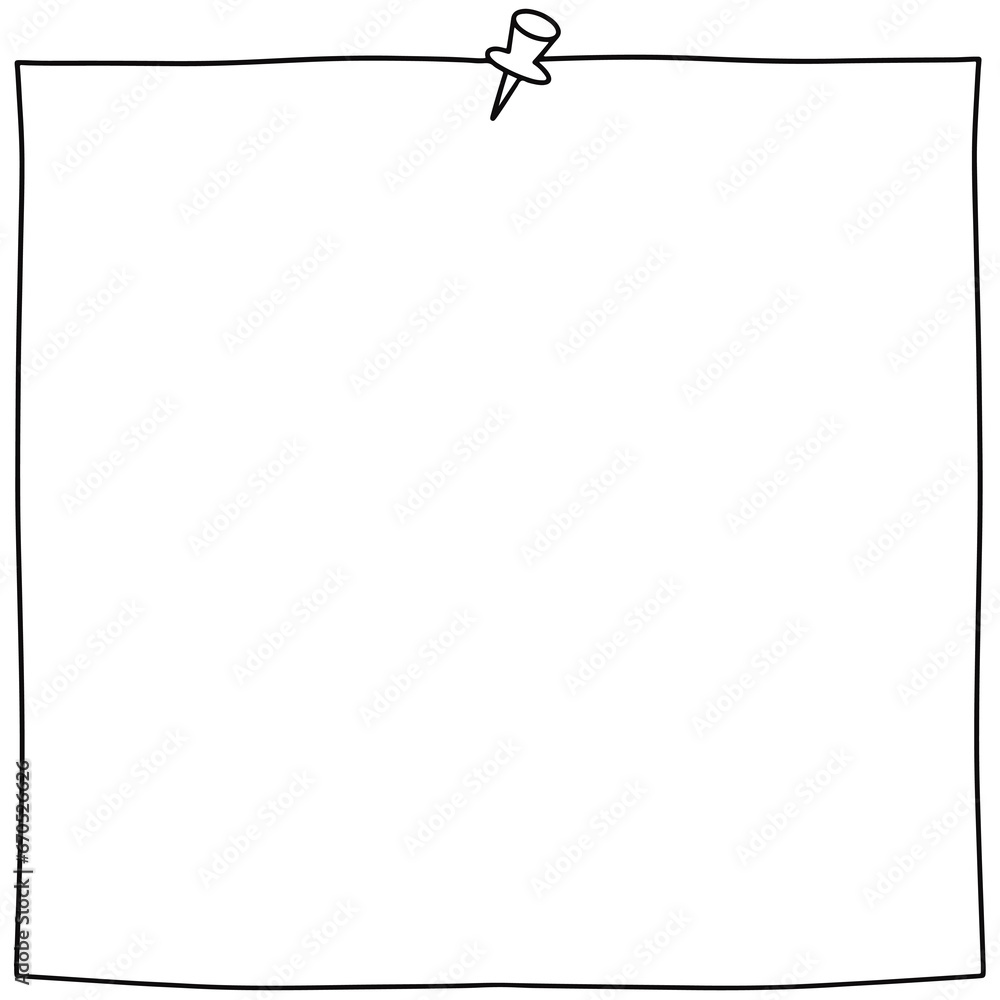 Fototapeta premium Memo Note Paper Outline