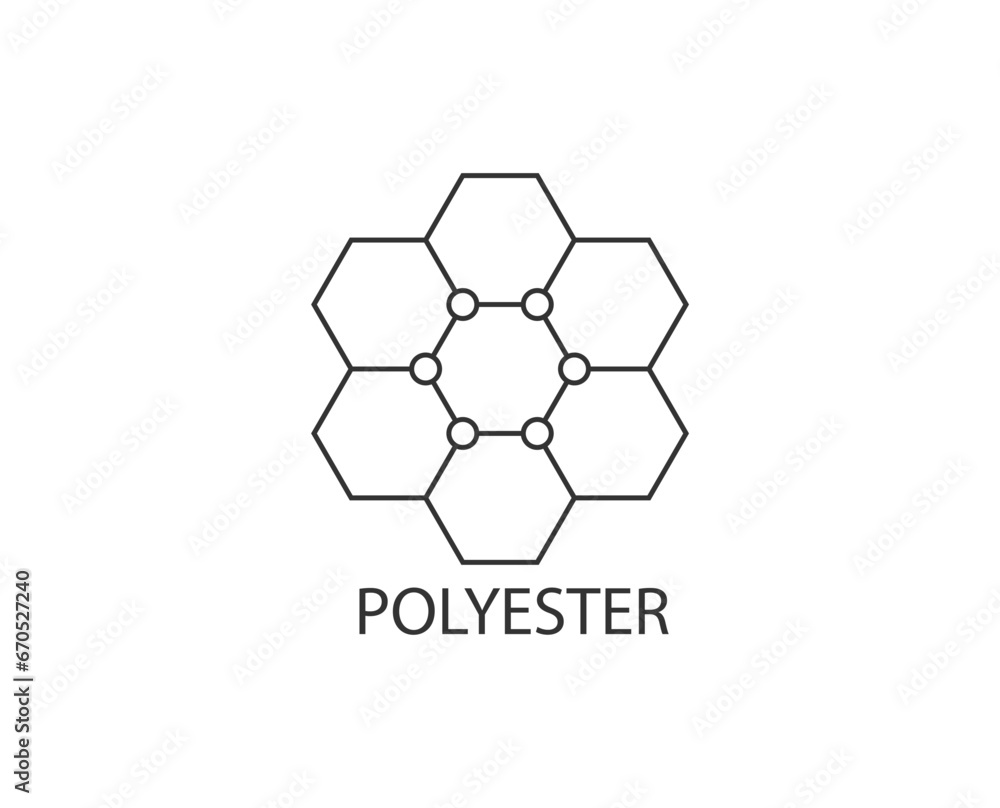 Polyester fabric icon. Vector illustration. Polyester fabric icon. Vector illustration.