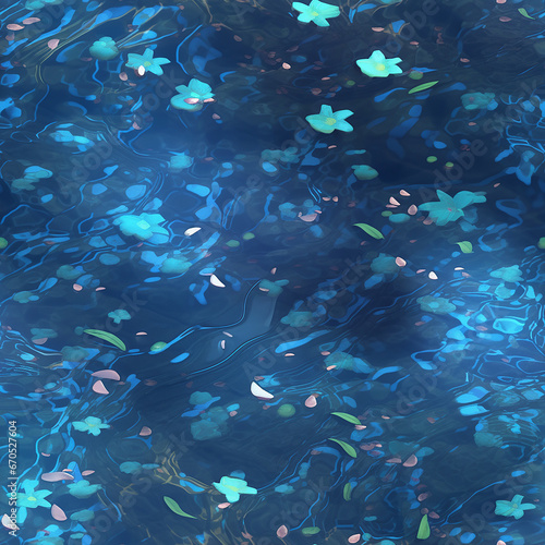 Floating Blossoms and Serene Waters Seamless Pattern © Ep1cfAIl