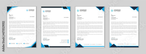 Modern Creative & Clean business style letterhead. Modern and minimalist Company business letterhead template.
Clean and professional corporate company business letterhead design bundle.  photo