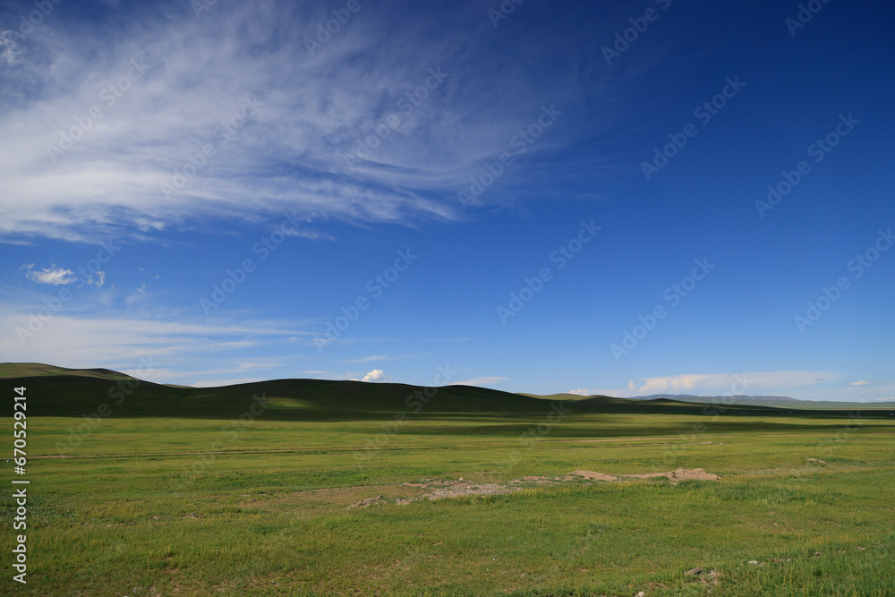 Naklejka premium Landscape of the Orkhon Valley in Mongolia