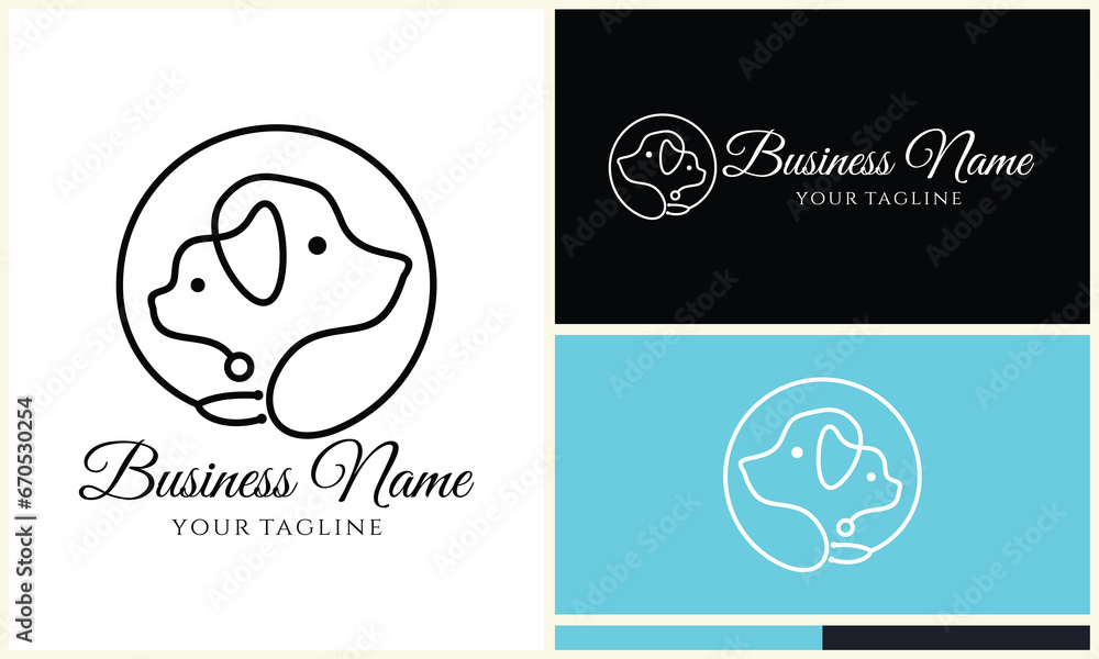 vector veterinary care logo template