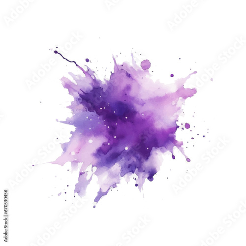 Violet cyan blue liquid watercolor brush stain vector background
