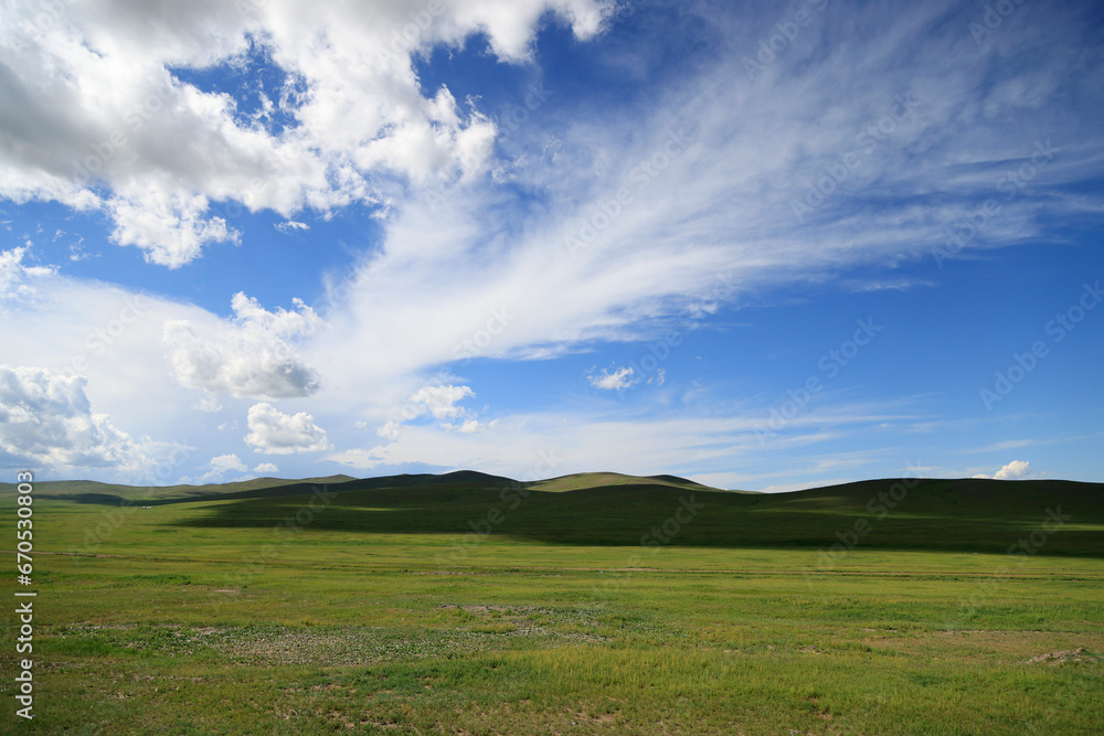 Obraz premium Landscape of the Orkhon Valley in Mongolia