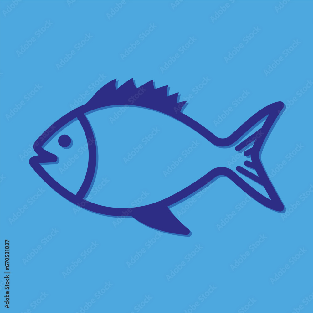 free vector fish logo template. fish icon for graphic or web design