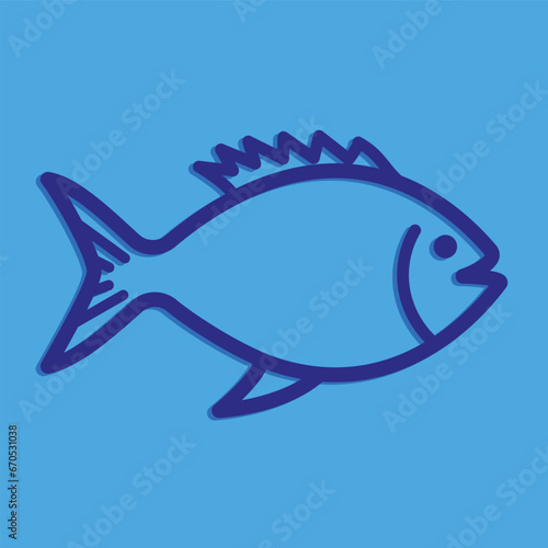 free vector fish logo template. fish icon for graphic or web design