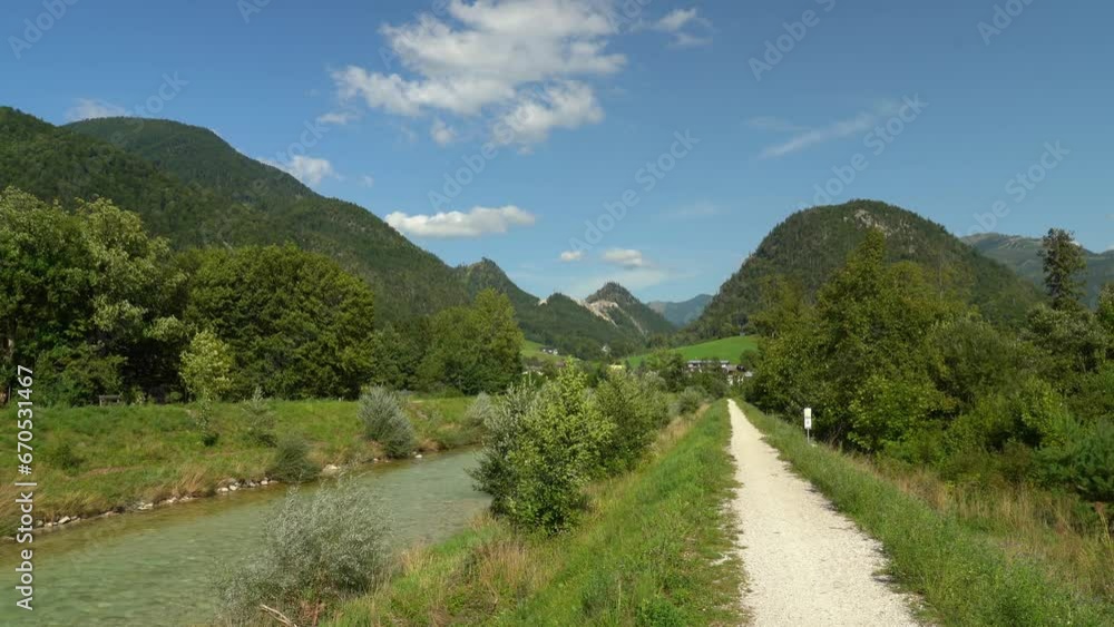 Bicycle Path near Outskirts of Spa Town Bad Ischl Bicycle Path near Outskirts of Spa Town Bad Ischl