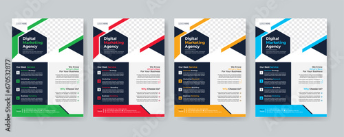 Modern Creative Corporate business, digital marketing agency flyer Brochure design, cover modern layout, annual report, poster, flyer in A4 template
