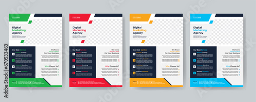 Modern Creative Corporate business, digital marketing agency flyer Brochure design, cover modern layout, annual report, poster, flyer in A4 template